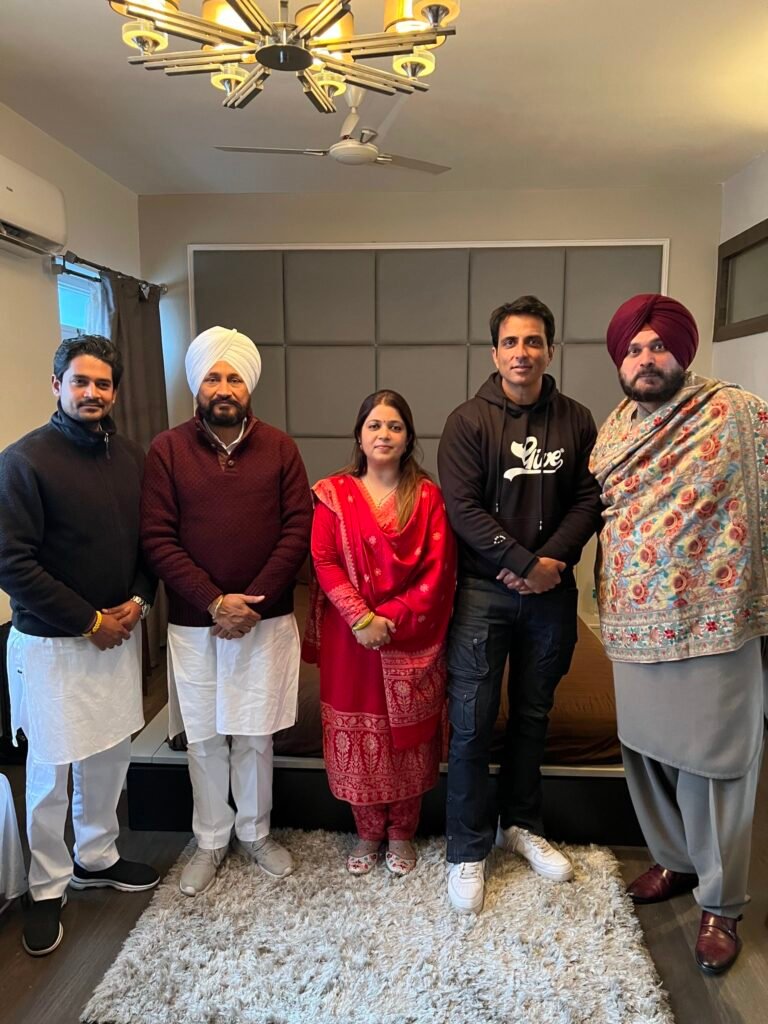 Sonu Sood’s Sister Joins Congress in the Presence of Channi and Sidhu, Moga MLA Revolts