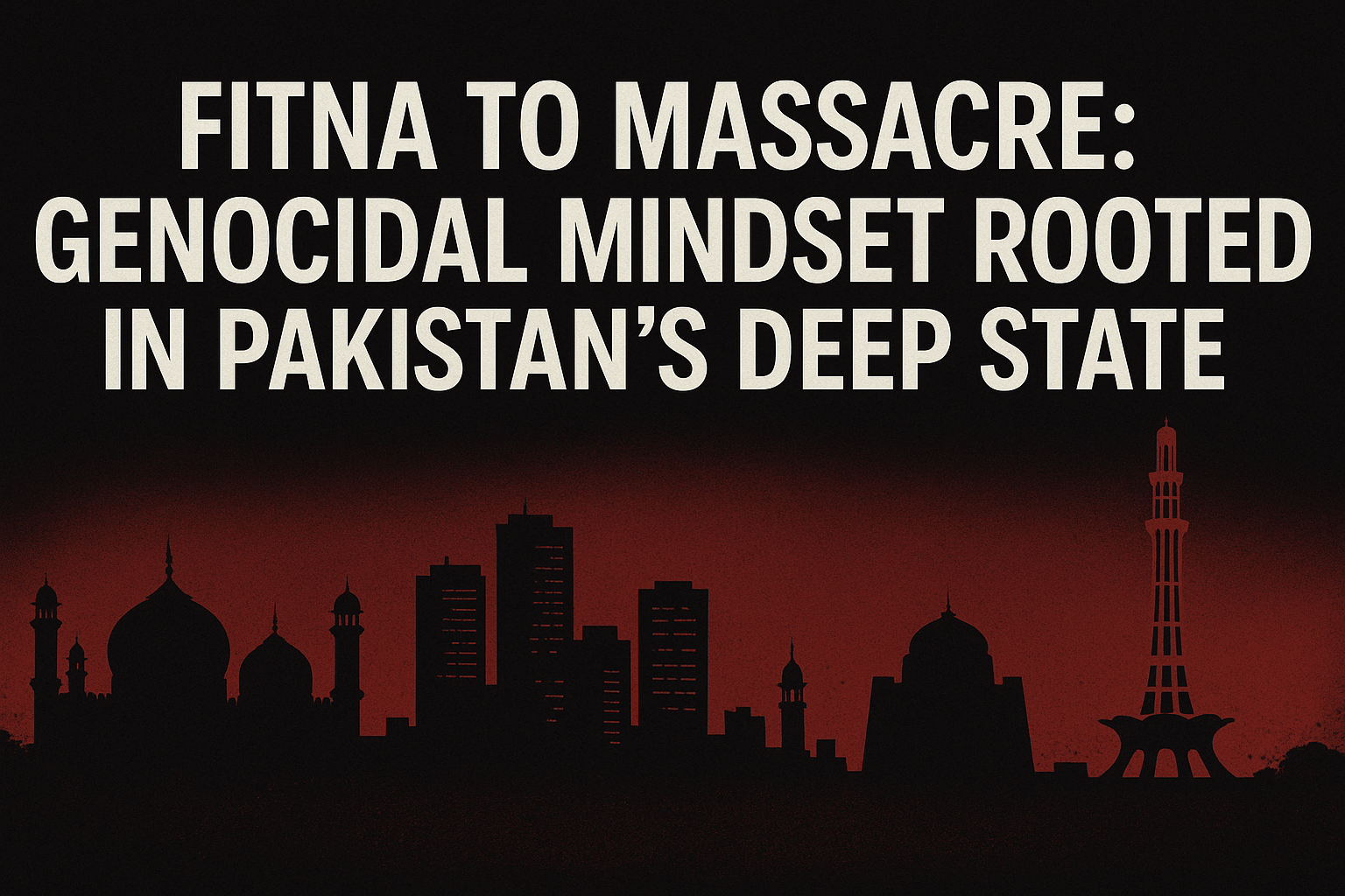 Fitna to Massacre: Genocidal Mindset Rooted in Pakistan’s Deep State