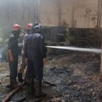 Grande incêndio em fábrica de borracha: Grande incêndio em fábrica de borracha